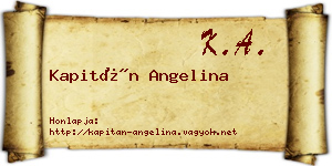 Kapitán Angelina névjegykártya